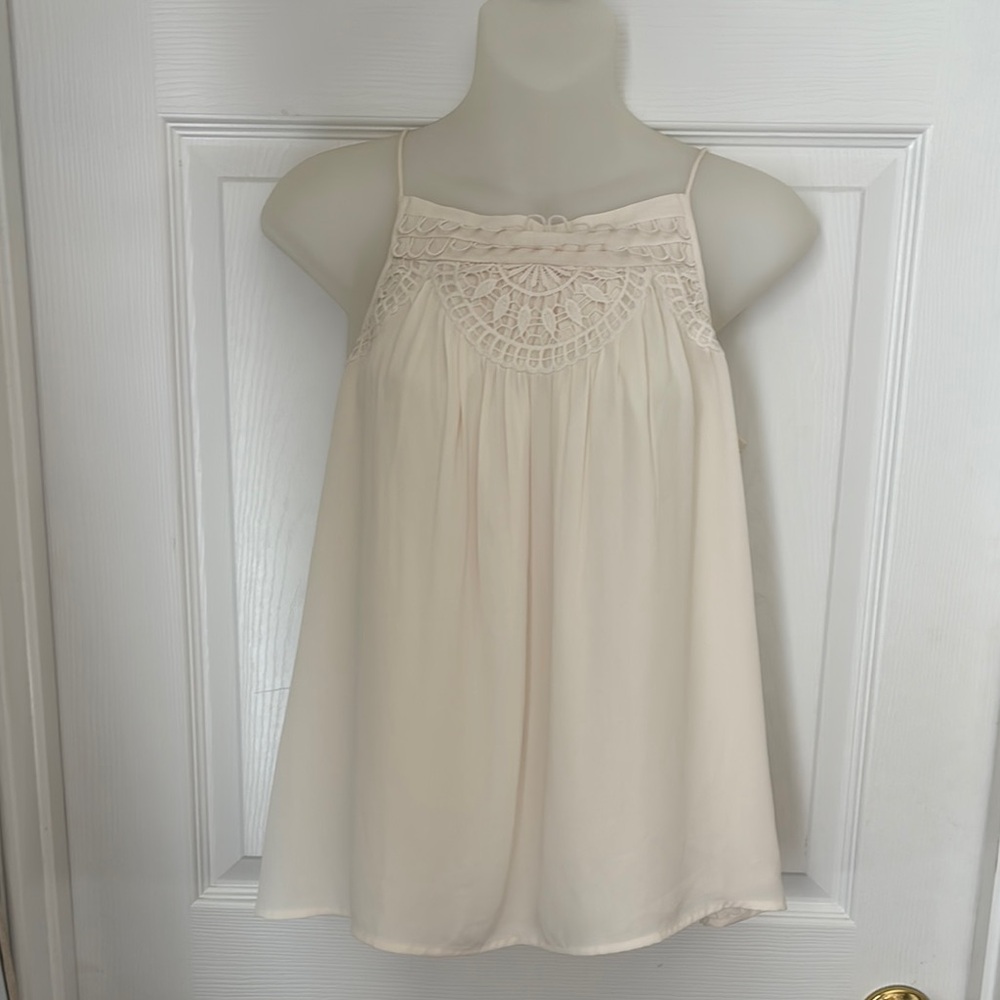 LOFT Cream Lace Detail Camisole